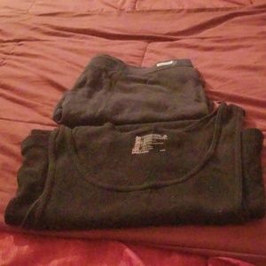 MEN'S LG.BLACK HANES BOXER BRIEF N A-T-SHIRT SET!!